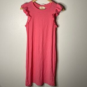 Nation ltd Elliott Ruffle Dress party pink Xs nwt